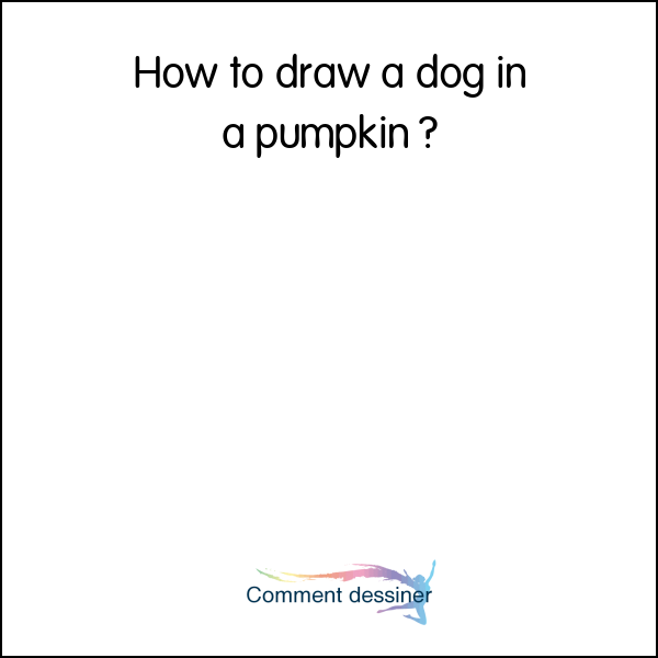 How to draw a dog in a pumpkin